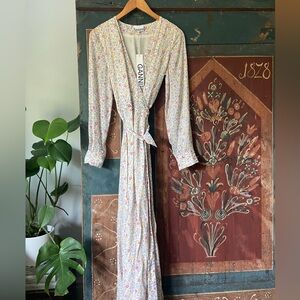 Never been worn Ganni wrap dress.